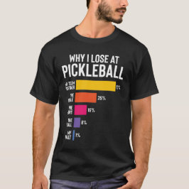 Grappige Pickleball Humor Waarom ik verlies T-shirt
