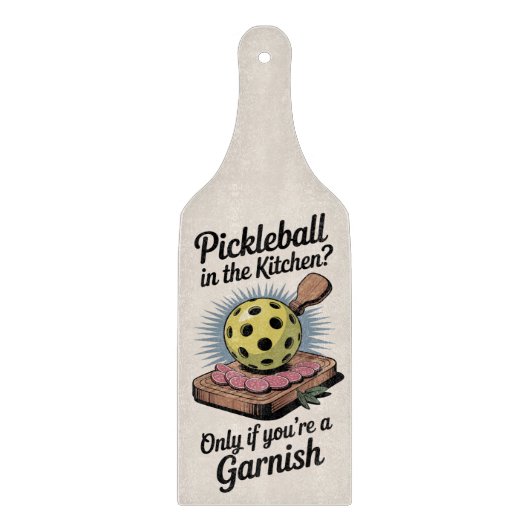 Grappige Pickleball In De Keuken Garnering Snijplank (Voorkant)