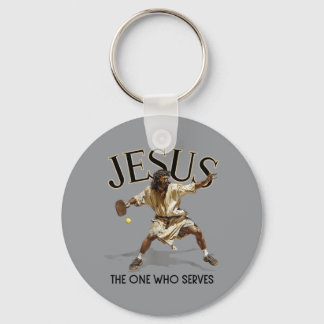 Grappige Pickleball Jezus De Dienaar Sleutelhanger