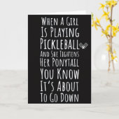 Grappige Pickleball Kaarten Voor Haar Vrouwen Meis (Gele Bloem)