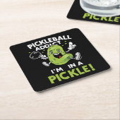 Grappige-Pickleball Kartonnen Onderzetters (Schuin)
