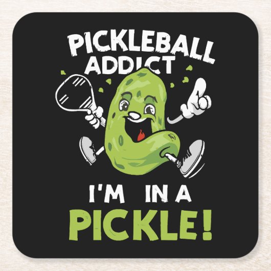 Grappige-Pickleball Kartonnen Onderzetters (Voorkant)