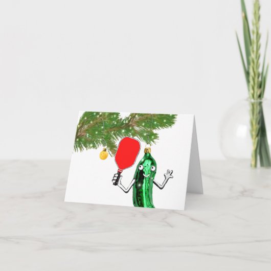 Grappige Pickleball Kerst Kaart (Voorkant)