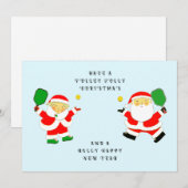 Grappige Pickleball Kerstkaarten Feestdagenkaart (Voorkant / Achterkant)
