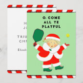 grappige pickleball kerstkaarten feestdagenkaart (Voorkant / Achterkant)