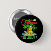 Grappige Pickleball Kerstman Hoed Hawaiaanse Kerst Ronde Button 5,7 Cm (Voorkant /achterkant)