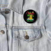 Grappige Pickleball Kerstman Hoed Hawaiaanse Kerst Ronde Button 5,7 Cm (In situ)