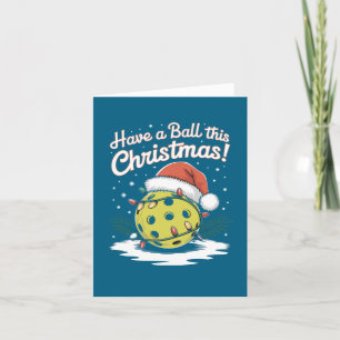 Grappige Pickleball Kerstman Kerstverlichting, Uw  Feestdagen Kaart
