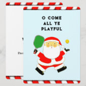 Grappige Pickleball Kerstmis Feestdagenkaart (Voorkant / Achterkant)