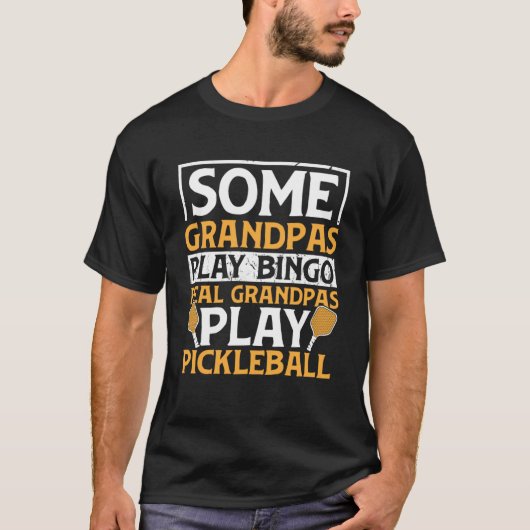 Grappige Pickleball Kleding voor Opa Pickleball Fo T-shirt (Voorkant)
