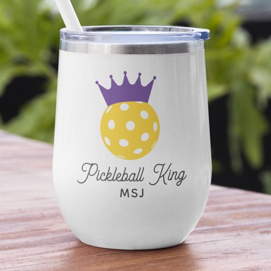Grappige Pickleball Koning Gepersonaliseerde Monog