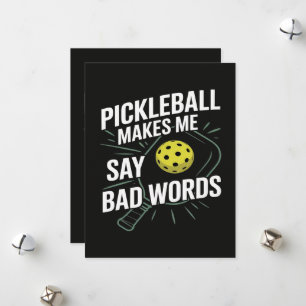 Grappige Pickleball Laat Me Slecht Praten Feestdagenkaart