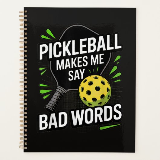 Grappige Pickleball Laat Me Slecht Praten Planner (Voorkant)