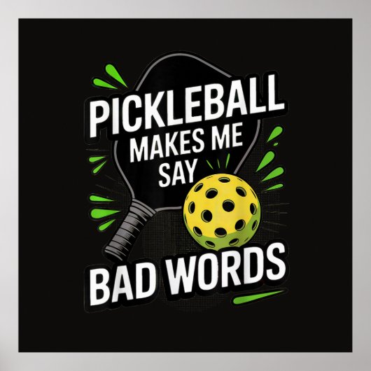 Grappige Pickleball Laat Me Slecht Praten Poster (Voorkant)