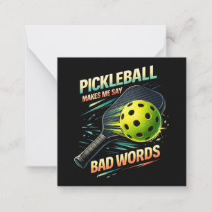 Grappige Pickleball Laat Me Slecht Praten Speler Notitiekaartje