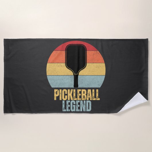 Grappige Pickleball Legende Strandlaken (Voorkant)