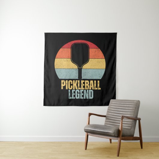 Grappige Pickleball Legende Wandkleed (In situ)