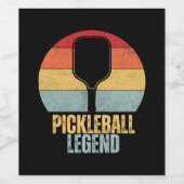Grappige Pickleball Legende Wijn Etiket (Enkel label)