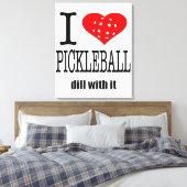 Grappige Pickleball Liefde Canvas Afdruk (Insitu (Slaapkamer))