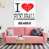 Grappige Pickleball Liefde Canvas Afdruk (Insitu (Woonkamer))