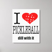 Grappige Pickleball Liefde Canvas Afdruk (Voorkant)