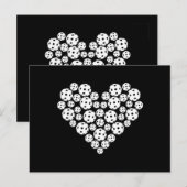 Grappige Pickleball Liefde Hart Vorm Valentijn Briefkaart (Voorkant / Achterkant)