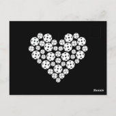 Grappige Pickleball Liefde Hart Vorm Valentijn Briefkaart (Achterkant)