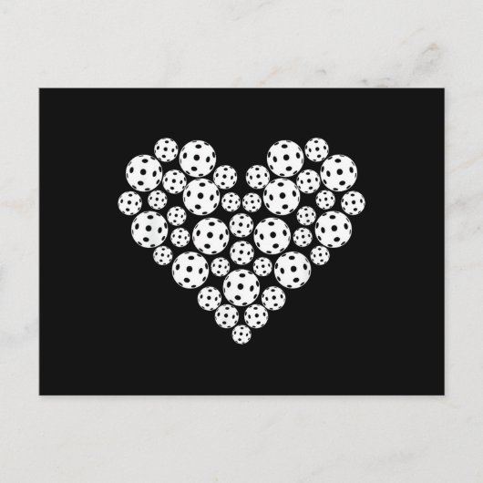 Grappige Pickleball Liefde Hart Vorm Valentijn Briefkaart (Voorkant)