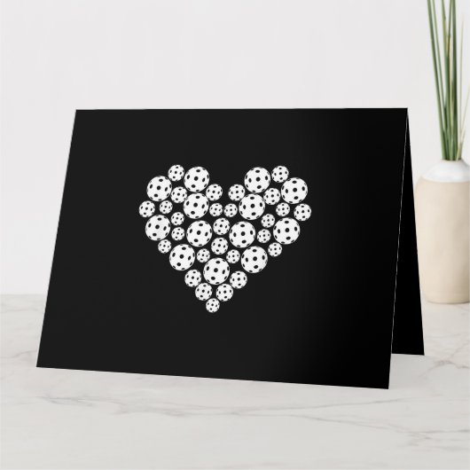 Grappige Pickleball Liefde Hart Vorm Valentijn Kaart (Voorkant)