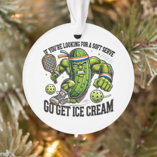 Grappige Pickleball-liefhebber grap met een Pickle Ornament