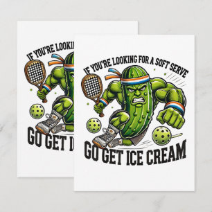Grappige Pickleball-liefhebber Pun met een Pickle Kaart