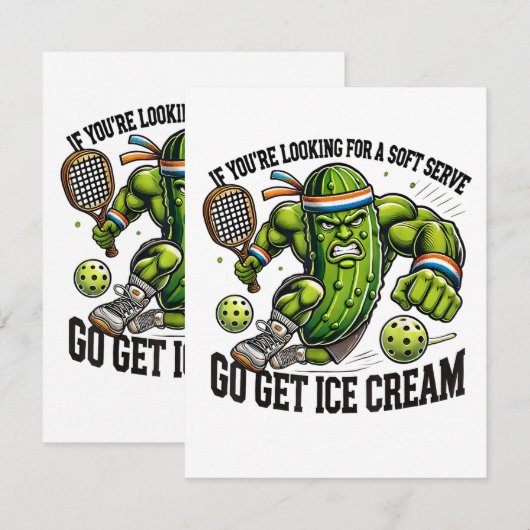 Grappige Pickleball-liefhebber Pun met een Pickle  Kaart (Voorkant / Achterkant)