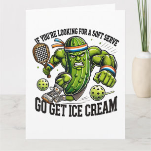 Grappige Pickleball-liefhebber Pun met een Pickle Kaart
