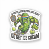 Grappige Pickleball-liefhebber Pun met een Pickle Sticker (Voorkant)