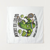 Grappige Pickleball-liefhebber Pun met een Pickle Wandkleed (Voorkant (horizontaal))