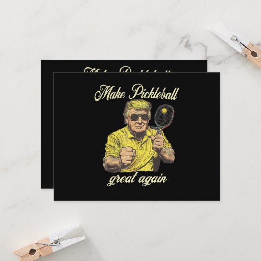 Grappige Pickleball-liefhebbers Afbeeldingen Pickl Kaart (Voorkant / Achterkant in situ)