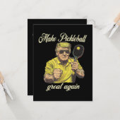 Grappige Pickleball-liefhebbers Afbeeldingen Pickl Kaart (Voorkant / Achterkant in situ)