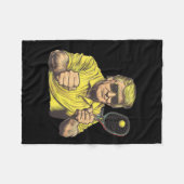 Grappige Pickleball liefhebbers Graphics Pickle Ba Fleece Deken (Voorkant (Horizontaal))