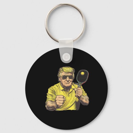 Grappige Pickleball liefhebbers Graphics Pickle Ba Sleutelhanger (Voorkant)