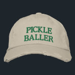 Grappige Pickleball Lover Quote Unieke Gift Geborduurde Pet<br><div class="desc">Show je liefde voor pickleball met deze stijlvolle pickleballer geborduurd distressed dad pet! Met gedurfde groene letters op een klassieke neutrale achtergrond is dit pet ideaal voor casual draag op en naast het veld. Of je nu een doorgewinterde pro bent of gewoon van het spel houdt, dit speelse ontwerp is...</div>