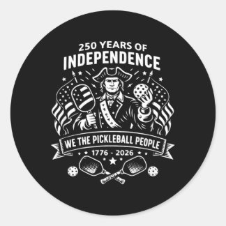 Grappige Pickleball-mensen 250 jaar VS 4 juli Ronde Sticker