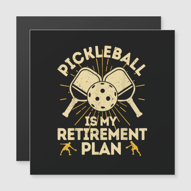 Grappige Pickleball Mijn Pensioenplan Vintage (Voorkant / Achterkant)