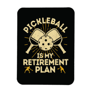 Grappige Pickleball Mijn Pensioenplan Vintage Magneet