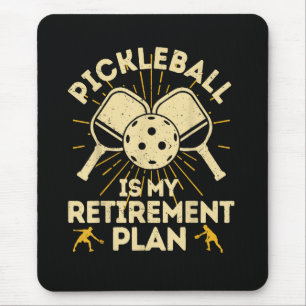 Grappige Pickleball Mijn Pensioenplan Vintage Muismat