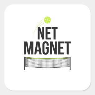 Grappige Pickleball Net Magneet Sticker