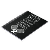 Grappige Pickleball Notitieboek Humor voor speler  (Linkerzijde)