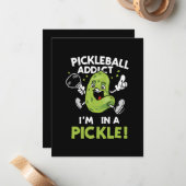 Grappige-Pickleball Notitiekaartje (Voorkant / Achterkant in situ)