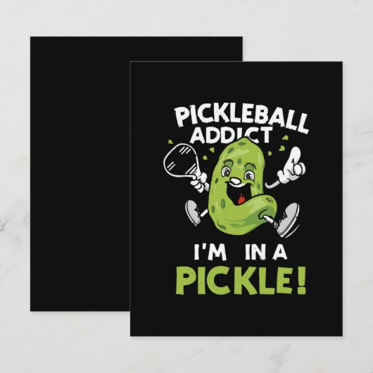 Grappige-Pickleball Notitiekaartje (Voorkant / Achterkant)