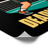 Grappige Pickleball Oma Jong van Hart Dodelijk Net Poster (Hoek)