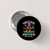 Grappige Pickleball Oma Jong van Hart Dodelijk Net Ronde Button 3,2 Cm (Voorkant /achterkant)